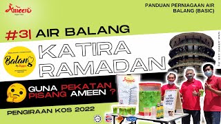 RESEPI AIR KATIRA BALANG RAMADAN | Menggunakan Pekatan Pisang | Balang 38 L