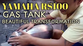 YAMAHA RS100 GAS TANK PAINT RESTORED