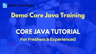 Demo Core Java Training | Core Java Tutorial For Beginners