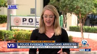 Police evidence techs arrested
