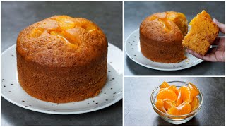 Eggless Orange Cake Recipe | Orange Cake without Oven | Winter Special Cake Recipe