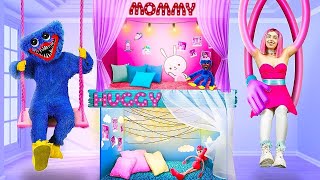 Mommy Long Legs and Huggy Wuggy Build Secret Room! If Poppy Playtime Was in Real Life!