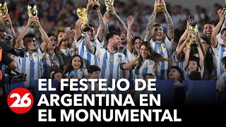 Luego de la victoria ante Panamá, así festejó la selección argentina en el Monumental