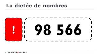 Learn French in 5 minutes I Numbers from 10 000 to 99 999 I Dictation #0068