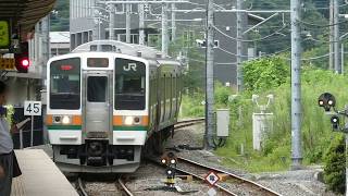 吾妻線211系 長野原草津口駅到着 JR East Agatsuma Line 211 series EMU