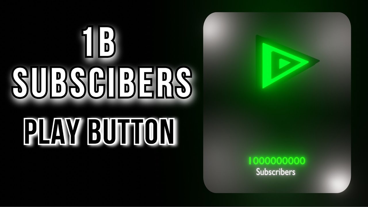 1 Billion Subscribers Play Button Concept - YouTube