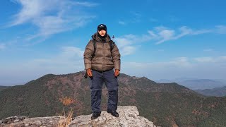 군화 신고 거대한 바위 산 절벽에서 솔로 백패킹  [ 솔로 캠핑/백패킹] #backpacking #백패킹