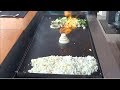 Hibachi Teppanyaki Griddle Top Cooking on a Outdoor Griddle Top