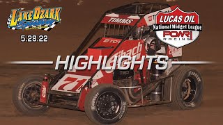 5.28.22 Lucas Oil POWRi National Midget League Highlights from Lake Ozark Speedway