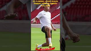Ex-Flamengo, Lázaro realiza primeiro treino no Almería; veja fotos #lazaro #mengao #shorts