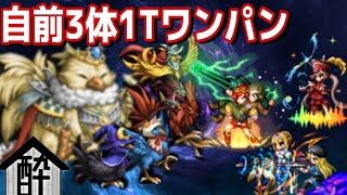 【FFBE】自前3体でデブチョコボを1Tワンパン！酔いどれハウスby闇の狩人・改