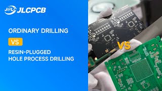 Ordinary drilling VS resin-plugged hole process drilling: What’s the difference?#jlcpcb #pcb design