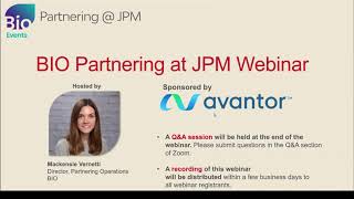 BIO Partnering at JPM Week 2023 Webinar