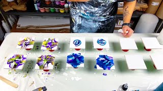 # 289 - Dutch Pour on Coasters!  Full Tutorial | Acrylic Pour Painting