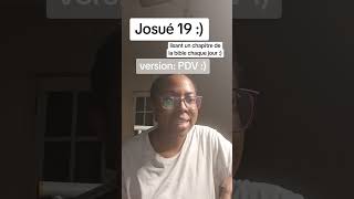 Lisez un chapitre de la bible avec moi chaque jour! Josué 19