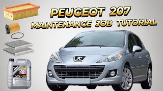 Peugeot 207 Maintenance Job Tutorial Oil Filter Air Filter Pollen Cabin Filter