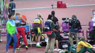 2012 London Olympics, Liz Gleadle Women's Javelin Final, Rounds 1 to 3