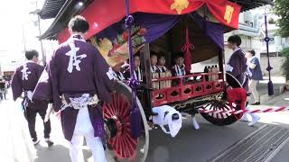 本町の太鼓台　霞ヶ城旧大手門前の通り　二本松提灯祭り2019 宵祭り　00003