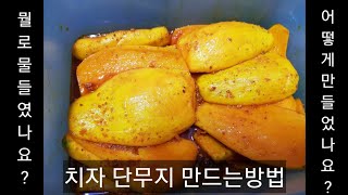 #치자단무지 #짠지 치자단무지만드는방법