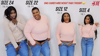 SIZE 4 vs 12 vs 22 vs 24 TRY ON SAME H&M OUTFITS