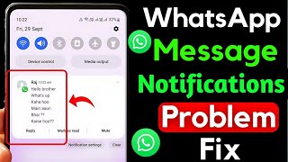 How To Fix Whatsapp Notification Not Showing On Home Screen Android