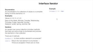 Iterator/Iterable 1. Interface Iterator