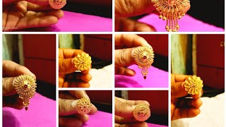 gold kan pasa earrings design for marriage women and girl / gold earrings design latest design