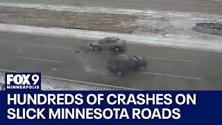 Wintry mix leads to crashes on MN roads: Compilation