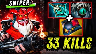 Sniper Mana Burn + Slow Attack 33Kills Disperser + Skadi + Pirate Hat Tier 5 Builds Dota 2