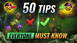 50 INCREDIBLE Tips & Tricks EVERYONE Must Know - League of Legends Season 11