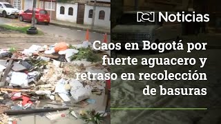 Tarde caótica en Bogotá: entre basura y granizo se inundaron las calles de tres zonas de la capital