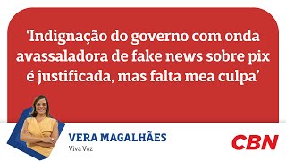 'Indignação do governo com fake news sobre pix é justificada, mas falta mea culpa'