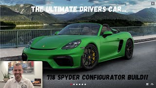 2021 Porsche 718 Spyder Build- A Configurator Walk-through With Recommendations! Manual or PDK?!