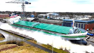 Schitterende lancering van de VISSERSBANK bij Royal Bodewes Shipyards Hoogezand.