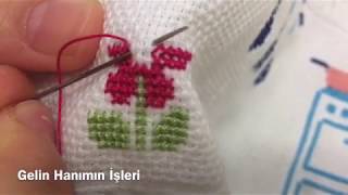 BASİT ETAMİN ÇİÇEK YAPIMI YENİ BAŞLAYANLAR İÇİN | ETAMİNE BAŞLIYORUZ | Hand Embroidery