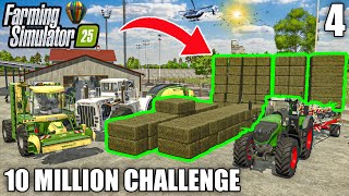 THIS IS HOW I TURNED 730.000 LITERS of HAY into BALES | 10 MILLION Challenge - Farming Simulator 25