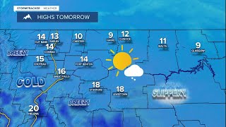 Drier and not as cold on Thursday; Another round of snow on Friday