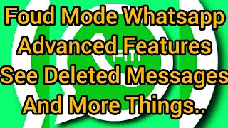 Foud Mode Whatsapp//What is FM WhatsApp??/Download Latest Version //2020