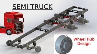 Designing wheel hub for semi truck | SolidWorks