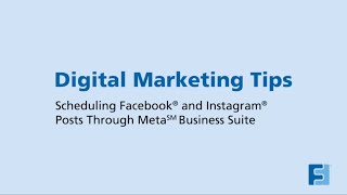 Scheduling Facebook and Instagram Posts Through Meta Business Suite