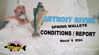 Detroit River Spring Walleye Conditions Update Report March 6-2024