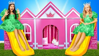 We Build a Tiny House at Home! Secret Castle for Princess