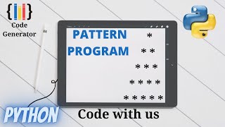 Left Half Pyramid Pattern in Python | Python for Beginners | Code Generator | CG.