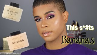 Trying out Makeup Revolutions Banana Powder