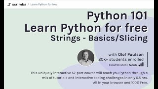 Python 101: Part 9 Strings Basics - Learn Python for beginners Tutorial