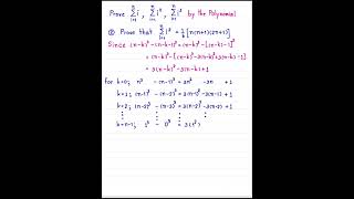 Formula Sum Squares (prove by polynomial)พิสูจน์สูตรผลบวกกำลังสอง