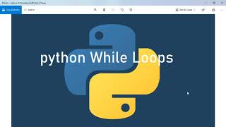 Python Lesson #6 while loops