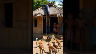 Dogs attacked on giant | python attack| 😱😱 #python #snake #wildlife #dog #shorts #ytviral