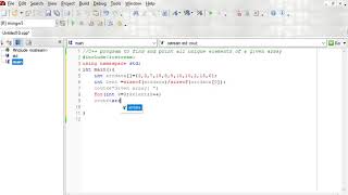 C++ program to find and print all unique elements of a given array