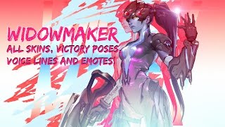 Overwatch Widowmaker Skins, Emotes, Victory Poses and Victory Lines! - PS4 [1080p HD]